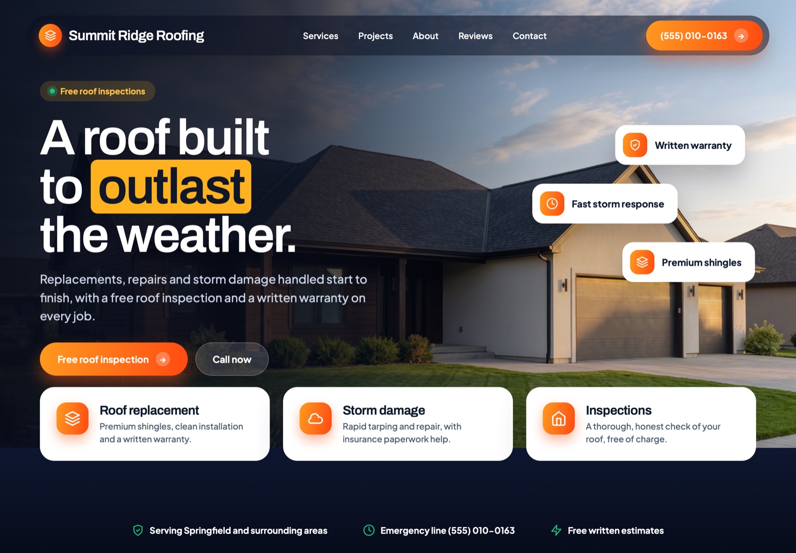 The same business with a modern website